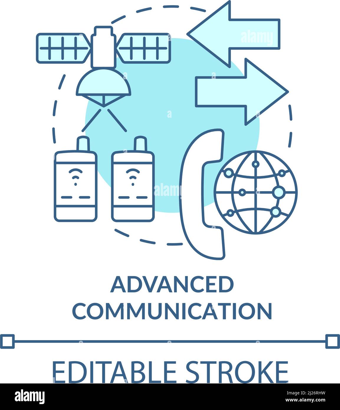 Advanced communication turquoise concept icon Stock Vector Image & Art ...