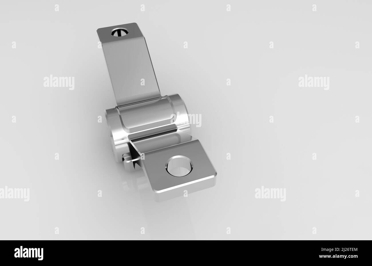 Metal parts on light gray background,3D rendering Stock Photo - Alamy