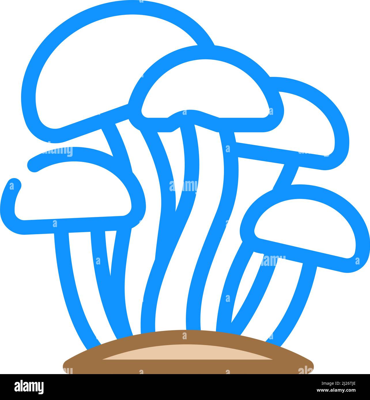 enoki mushroom color icon vector illustration Stock Vector Image & Art ...