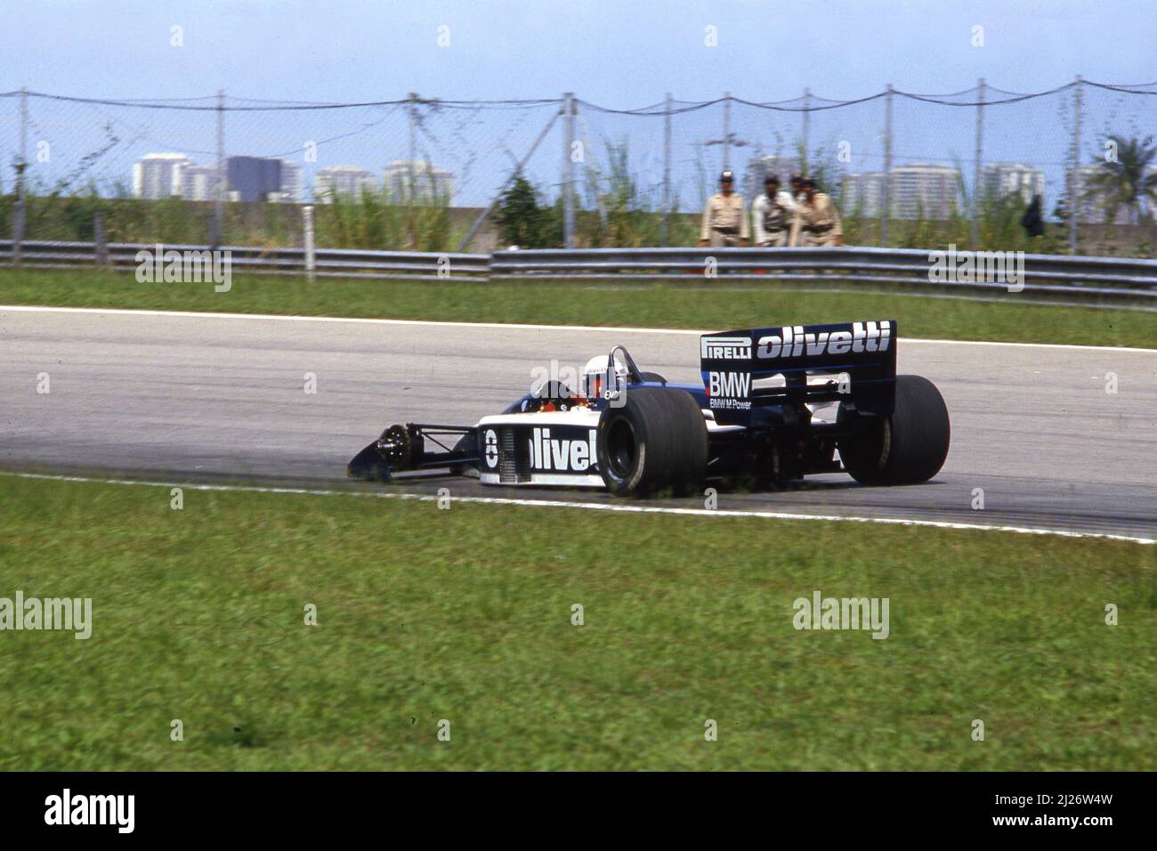 Elio de Angelis (ITA) Brabham BT55 Bmw without a wheel Stock Photo
