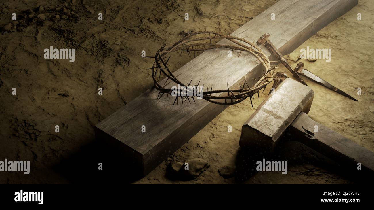 Holy Week Concept Cinematic Banner Background Stock Photo - Alamy