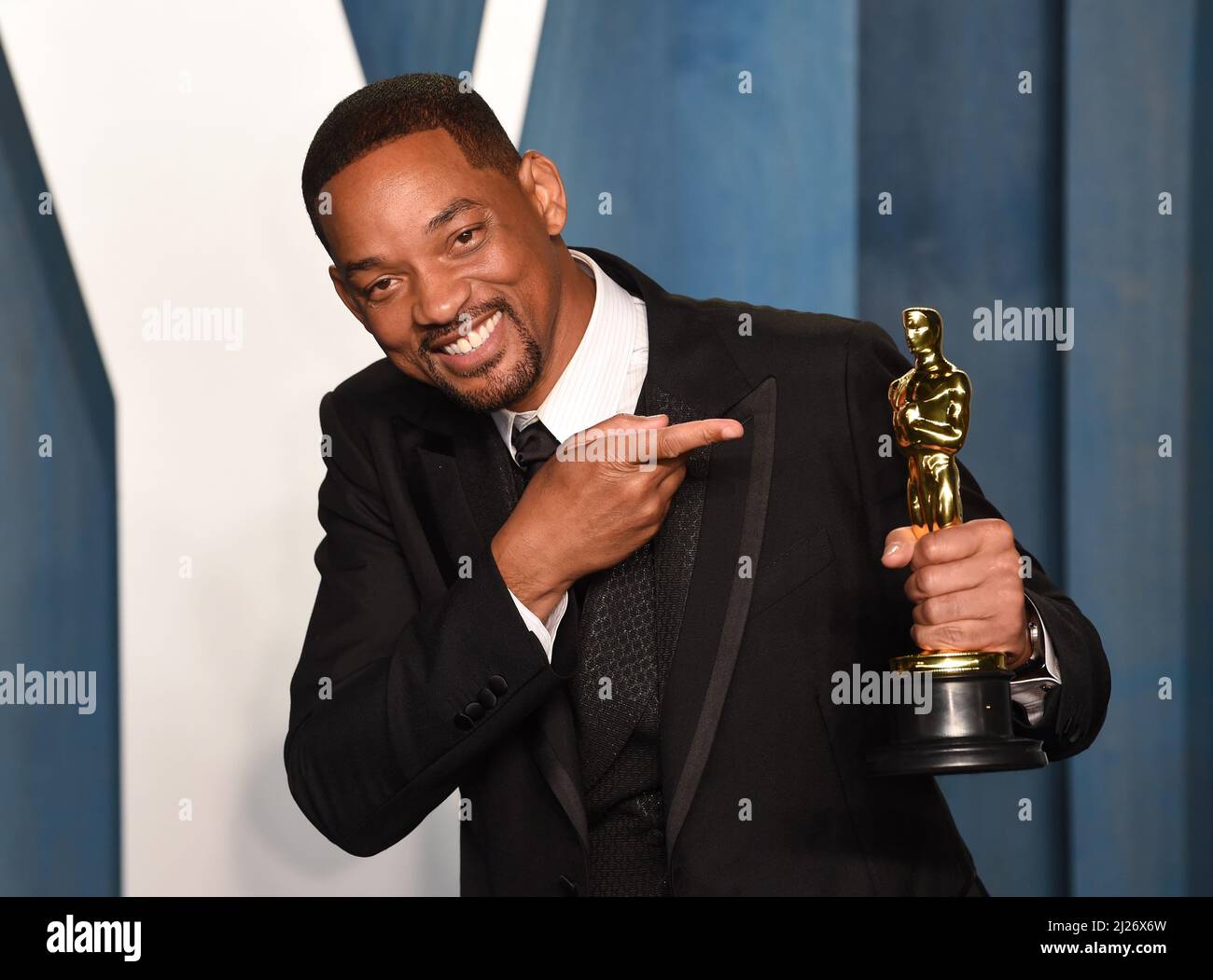 March 27th, 2022, Los Angeles, USA. Will Smith attending the Vanity Fair Oscar Party 2022, Wallis Annenberg Center for the Performing Arts, Los Angele Stock Photo