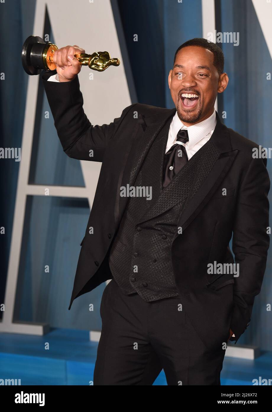 March 27th, 2022, Los Angeles, USA. Will Smith attending the Vanity Fair Oscar Party 2022, Wallis Annenberg Center for the Performing Arts, Los Angele Stock Photo