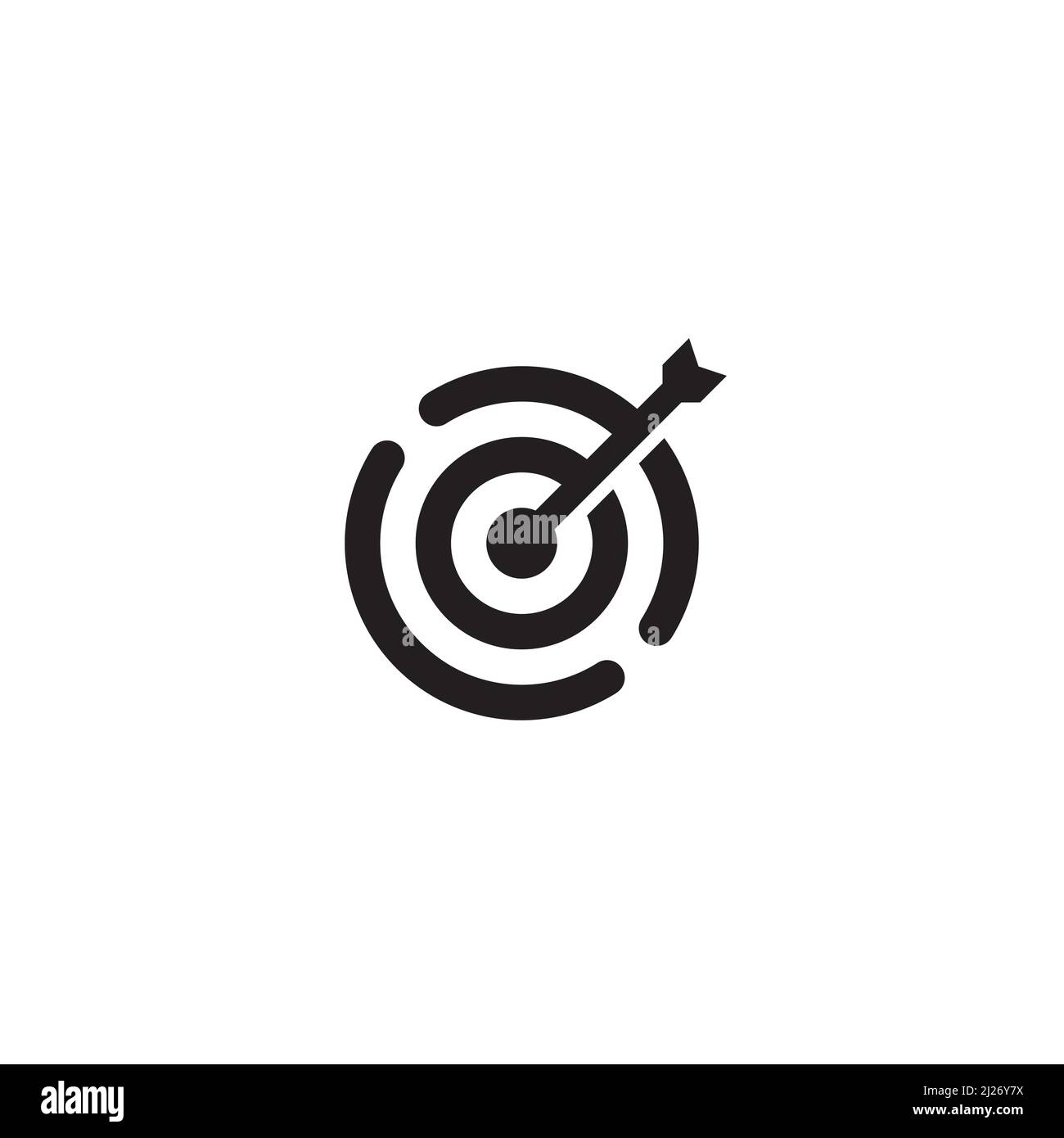 Arrow on Target logo or icon design Stock Vector