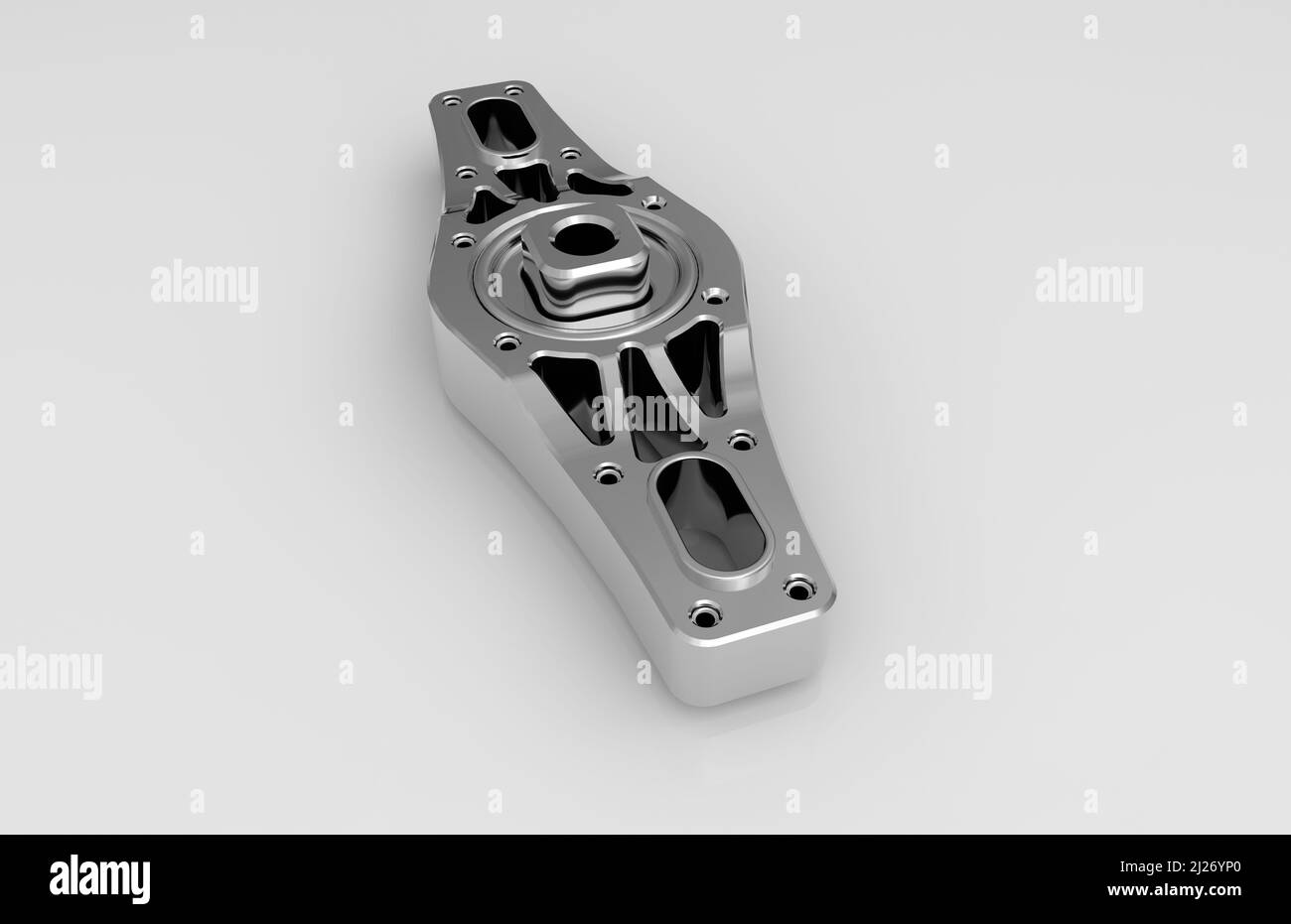 Metal parts on light gray background,3D rendering Stock Photo - Alamy