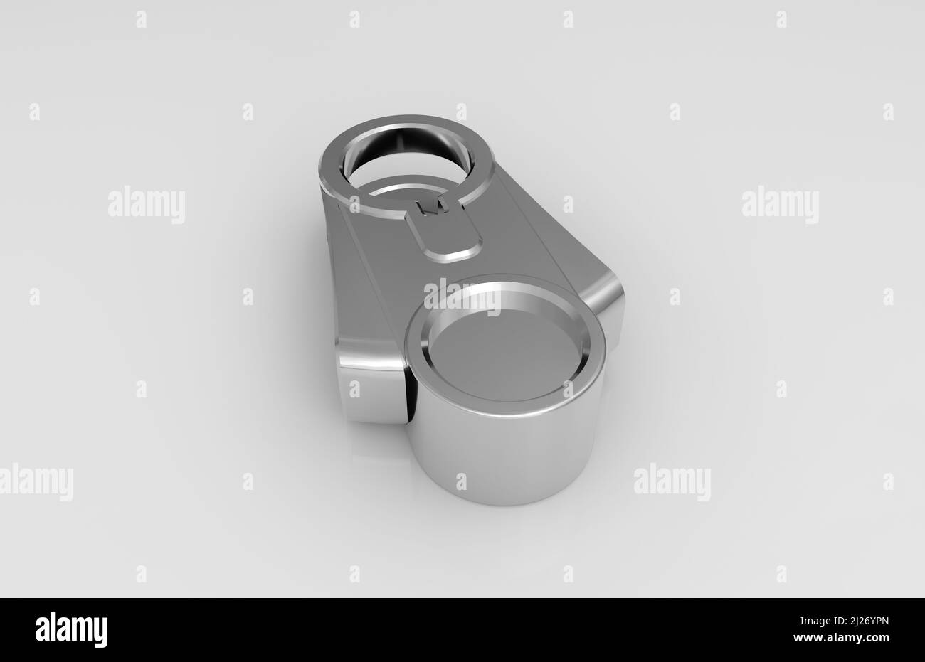 Metal parts on light gray background,3D rendering Stock Photo - Alamy