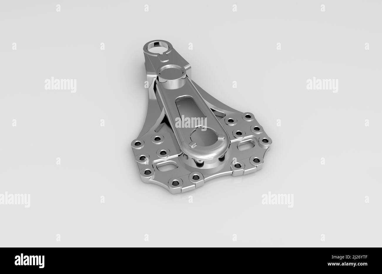 Metal parts on light gray background,3D rendering Stock Photo - Alamy