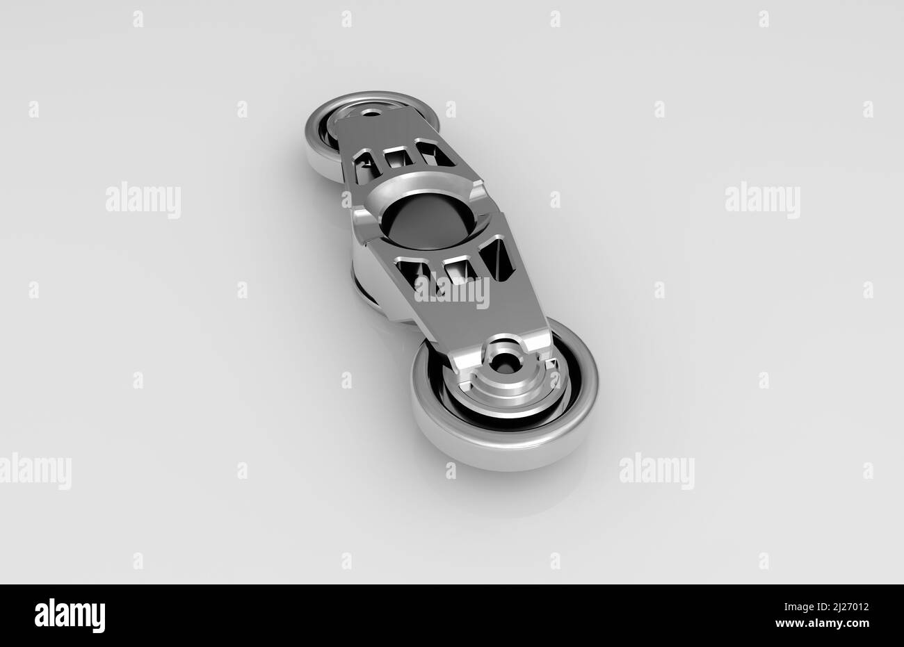 Metal parts on light gray background,3D rendering Stock Photo - Alamy