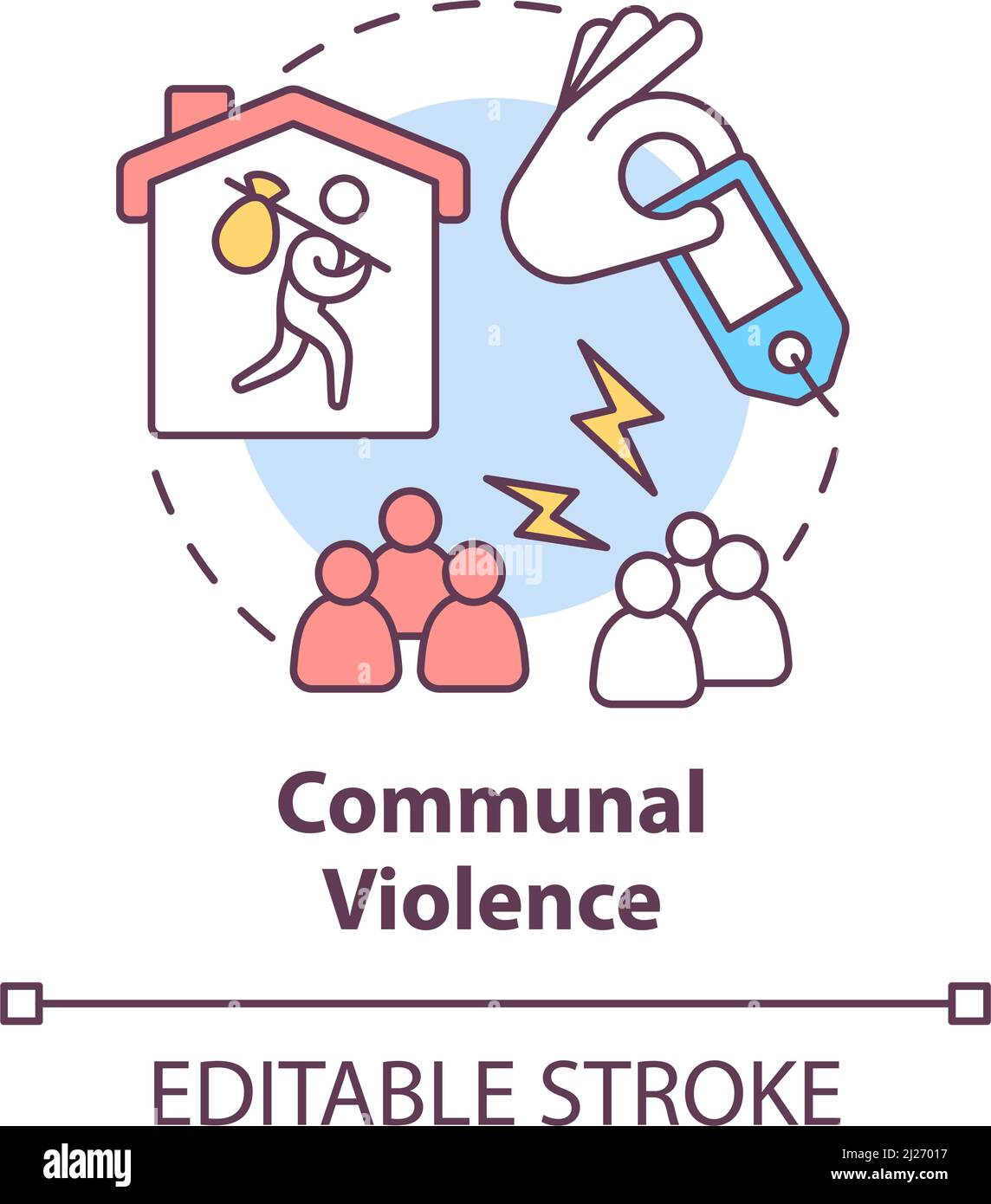Communal violence concept icon Stock Vector Image & Art Alamy