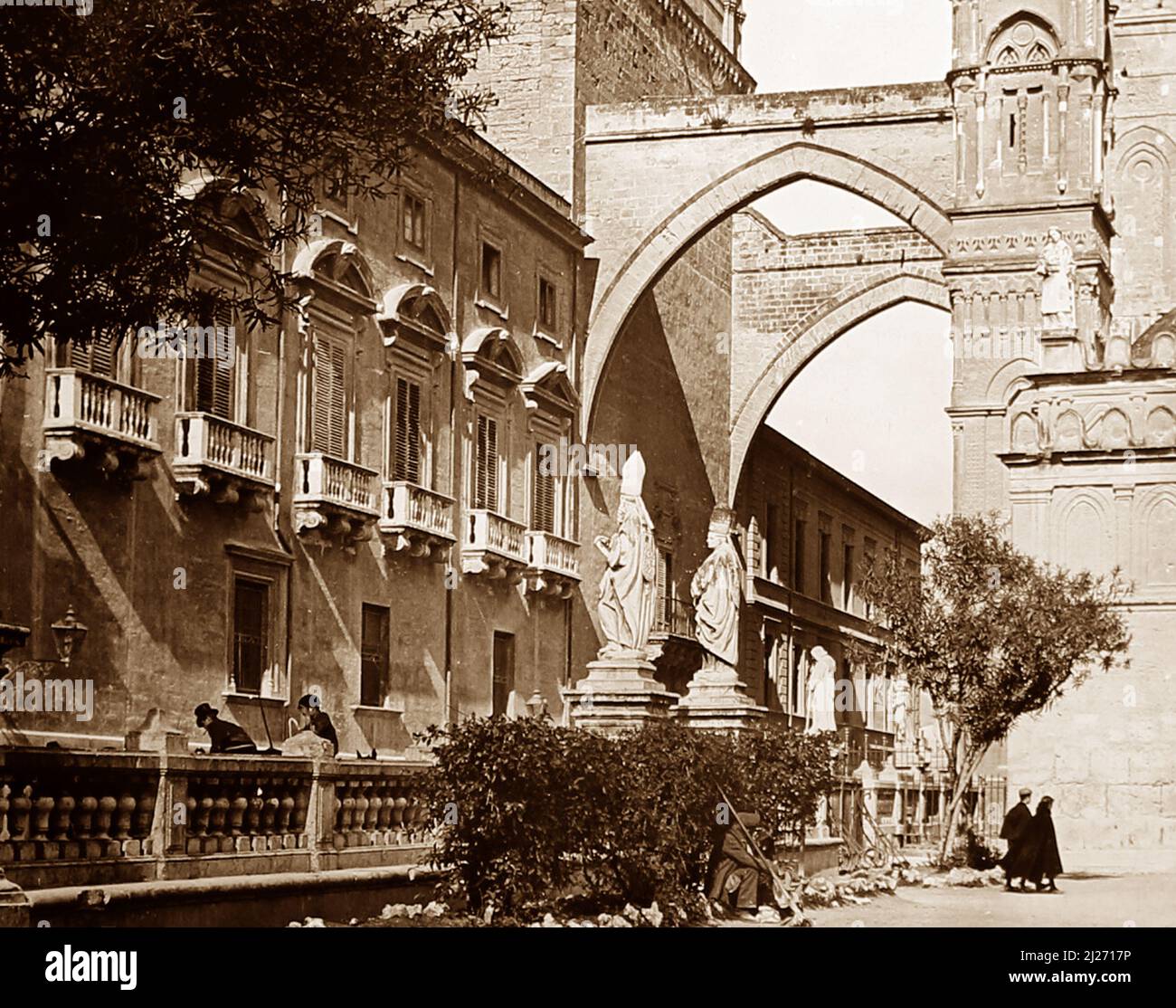 Palermo Cathedral, Sicily, Italy, early 1900s Stock Photo
