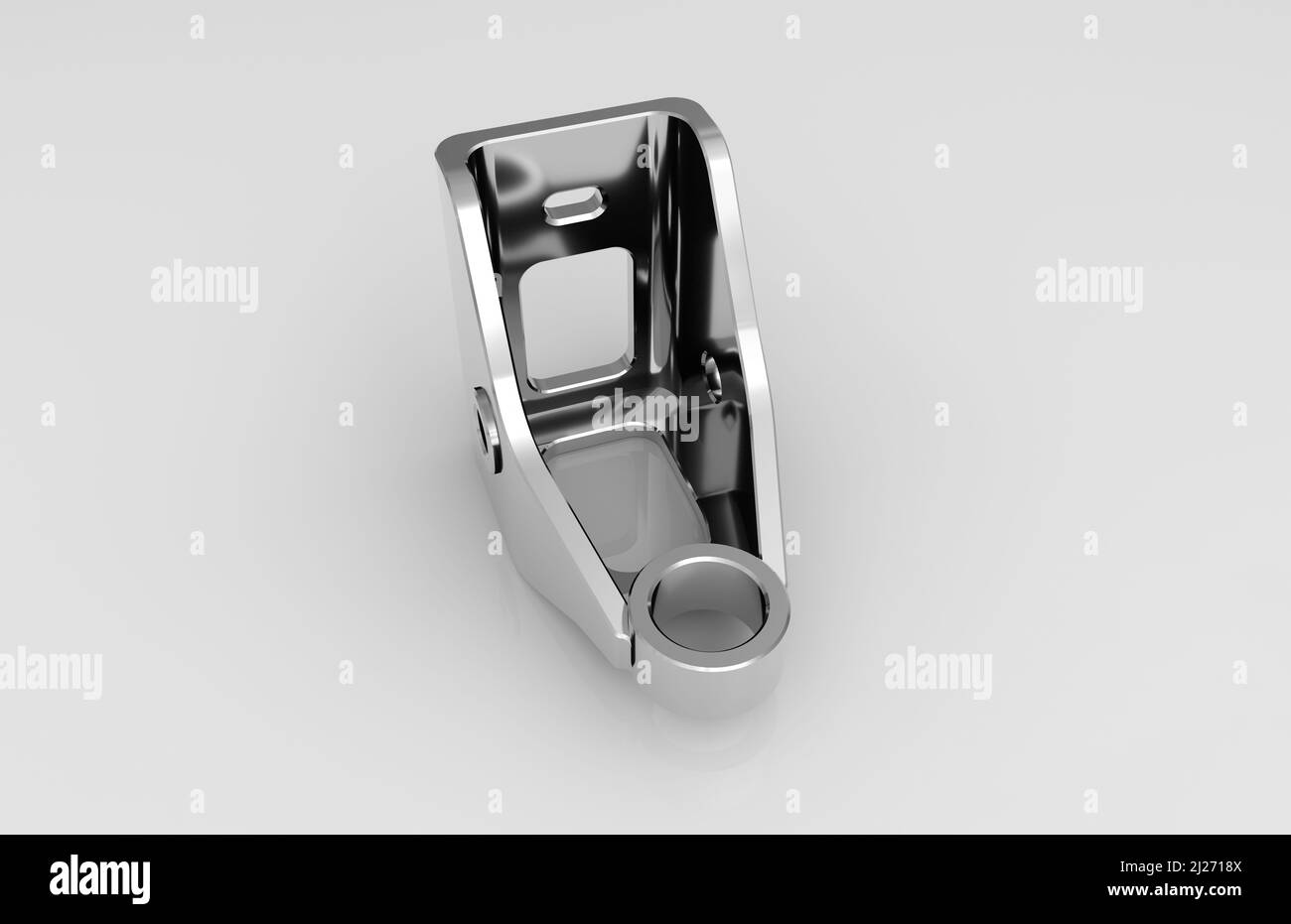 Metal parts on light gray background,3D rendering Stock Photo - Alamy