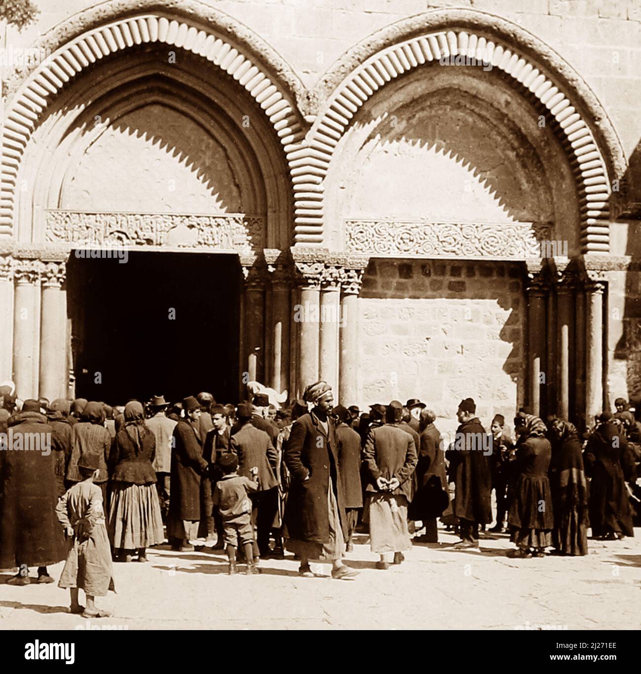 Church of the Holy Sepulchre, Jerusalem, Israel, early 1900s Stock Photo