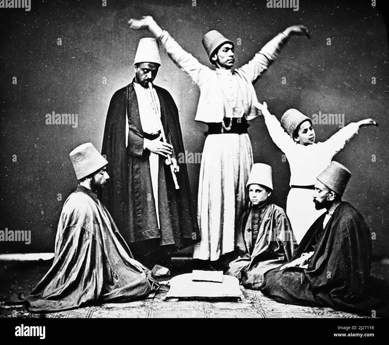 Whirling Dervishes, Victorian period Stock Photo