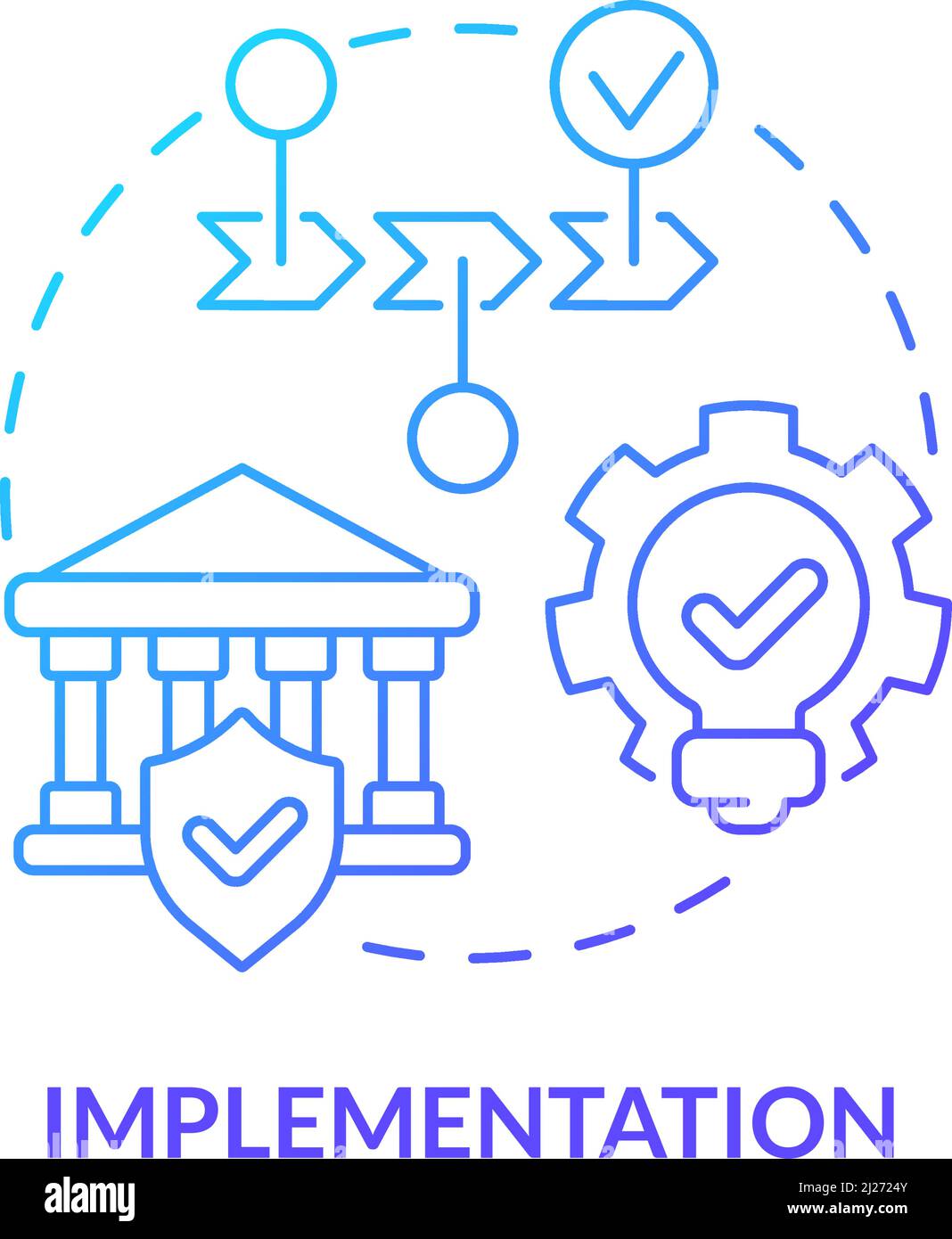 Implementation blue gradient concept icon Stock Vector Image & Art - Alamy