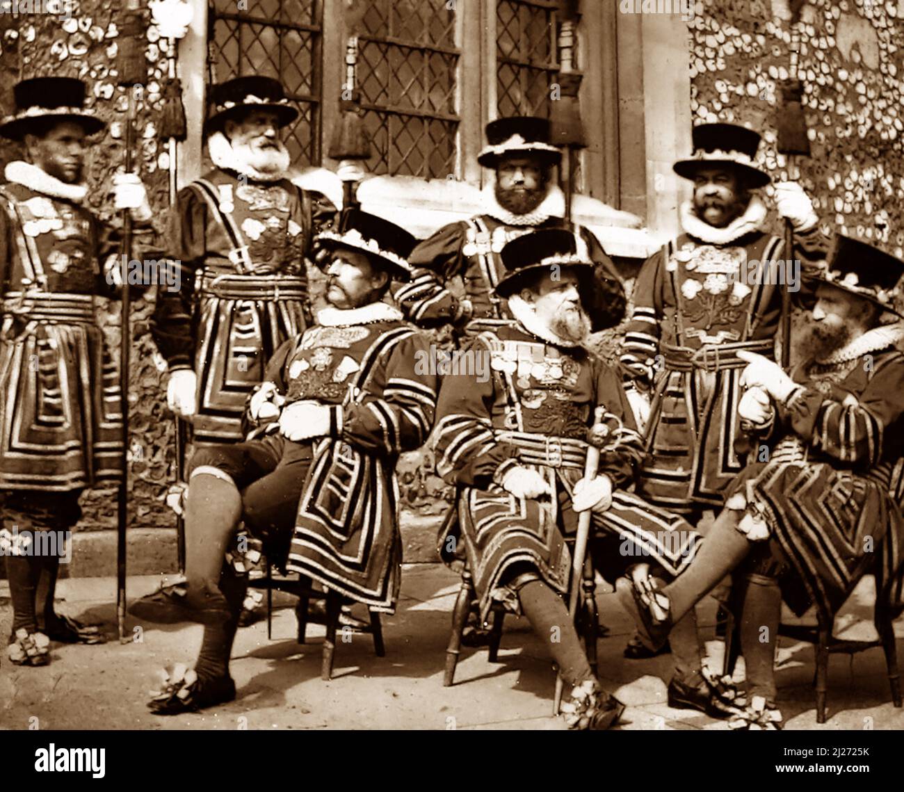 Tower of London Warders, London, Victorian period Stock Photo