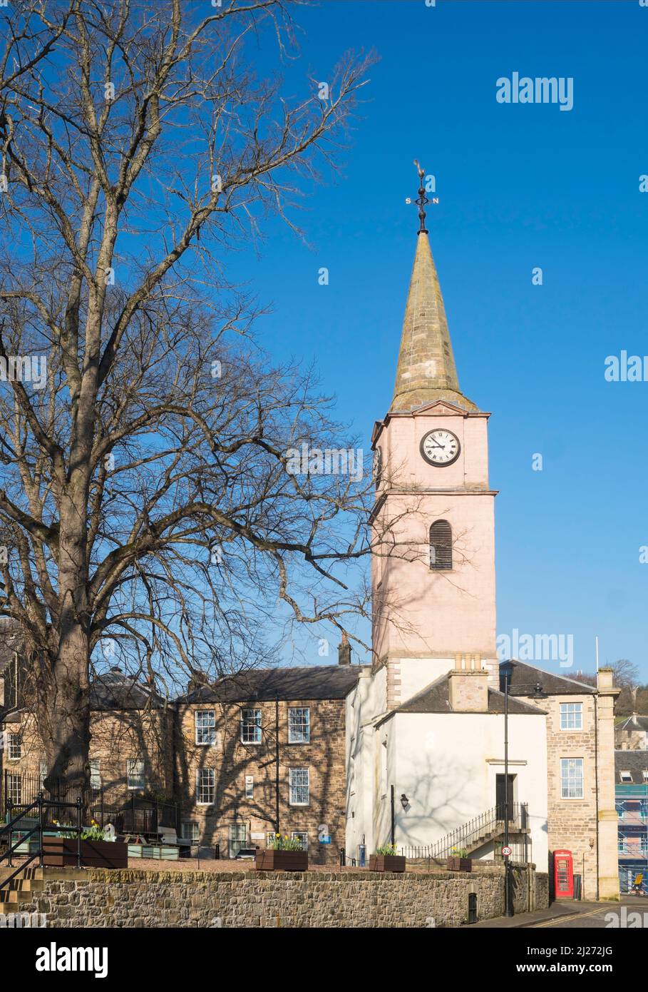 Newgate, Jedburgh clock tower, Scottish Borders, Scotland, UK Stock Photo