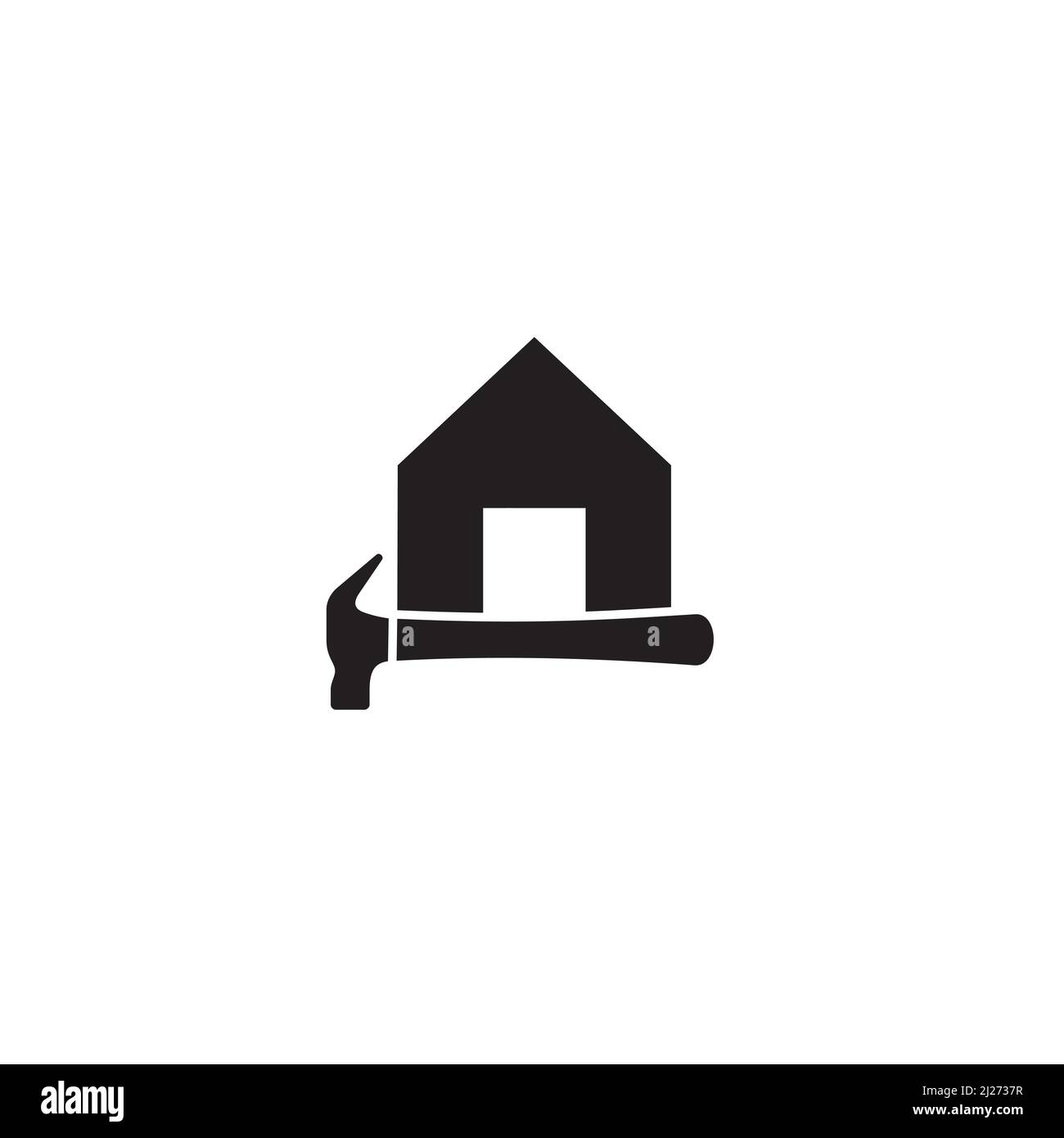 House and Hammer logo or icon design Stock Vector Image & Art Alamy