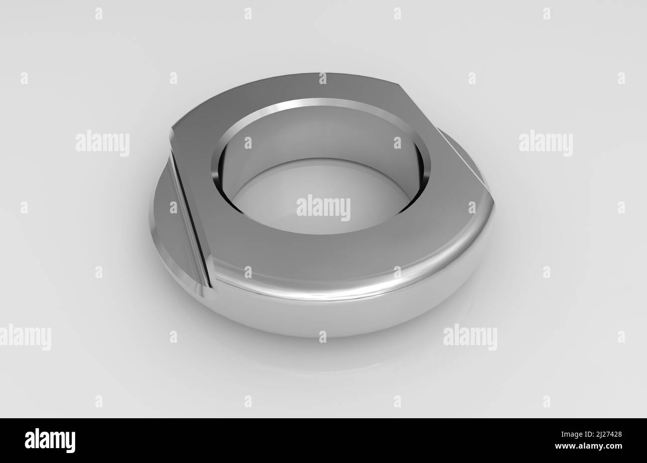 Metal parts on light gray background,3D rendering Stock Photo - Alamy