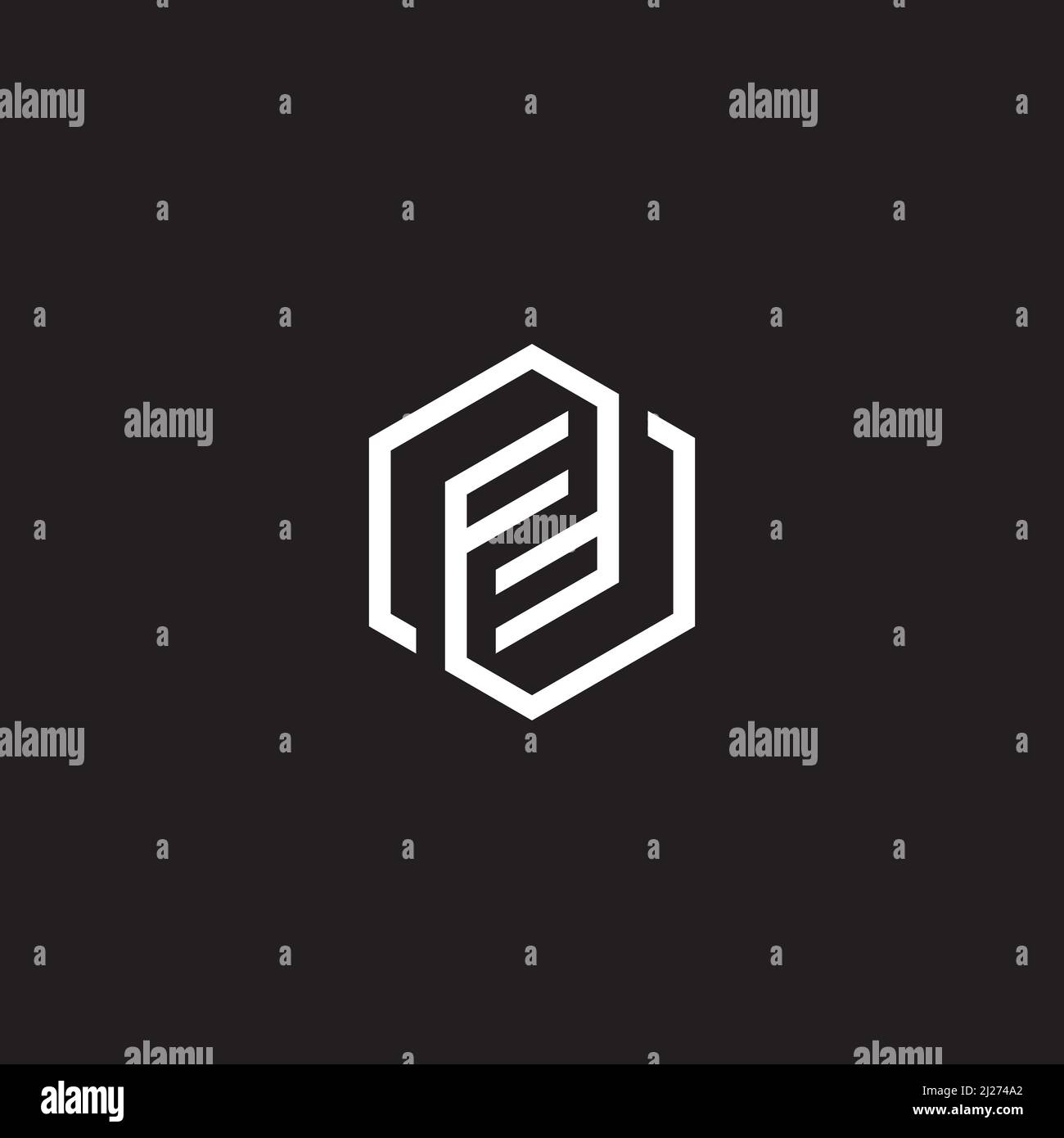 Letter FF and Hexagon logo or icon design Stock Vector Image & Art - Alamy
