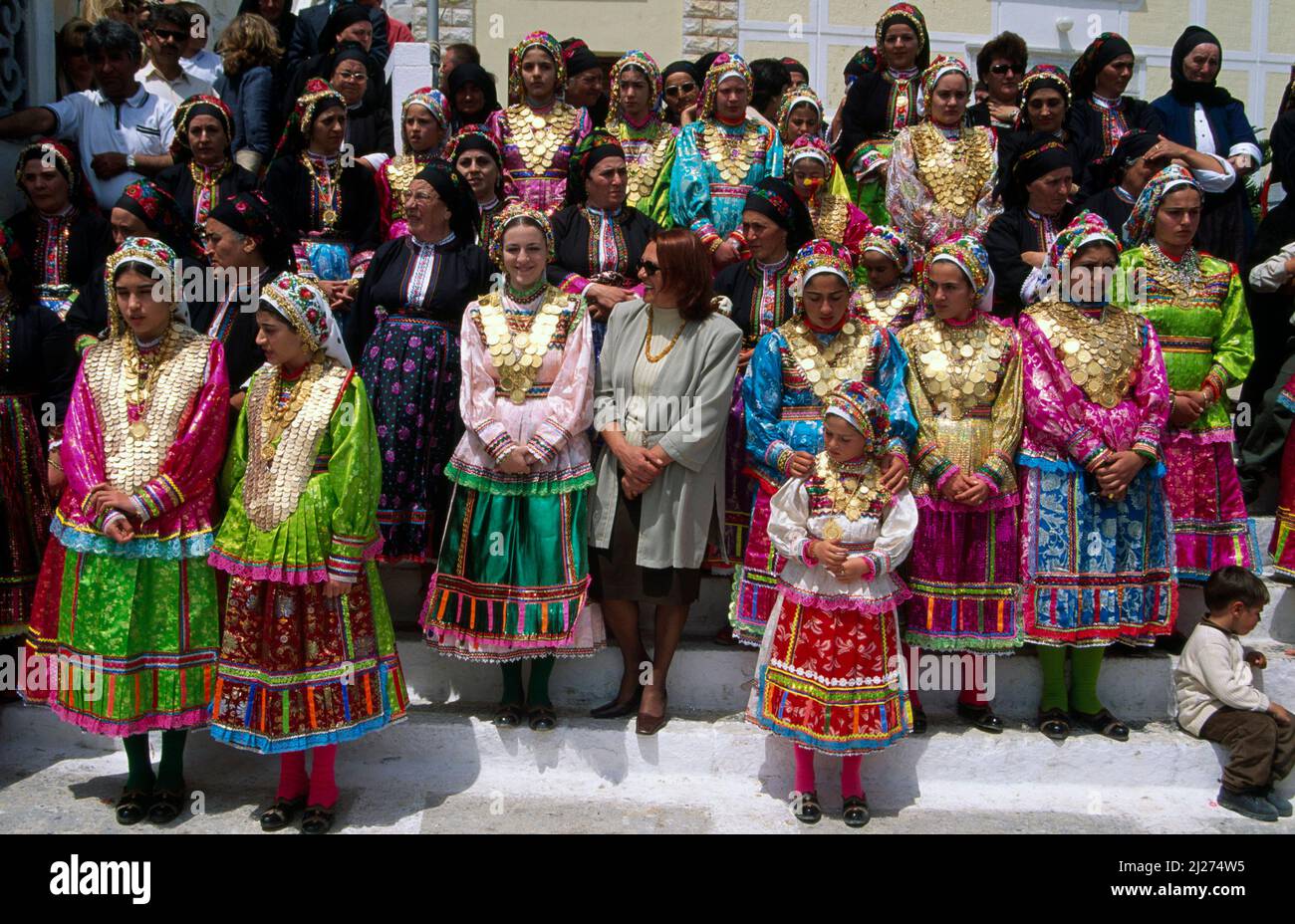 Easter celebration in Olymbos, Olimpos,  Karpathos island, Dodecanese, Greece, Europe Stock Photo