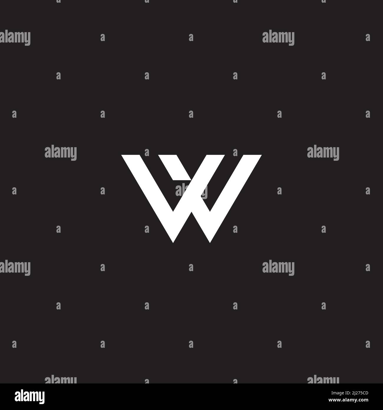 Letter W logo or icon design Stock Vector