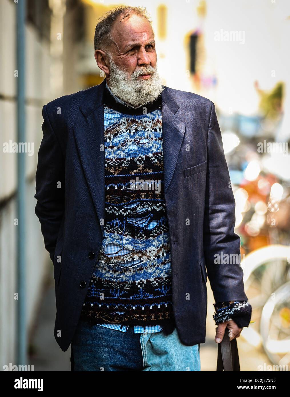 MILAN - SEPTEMBER 20: Man with black Louis Vuitton backpack and black and  golden Adidas jacket before Alberto Zambelli fashion show, Milan Fashion  Wee Stock Photo - Alamy