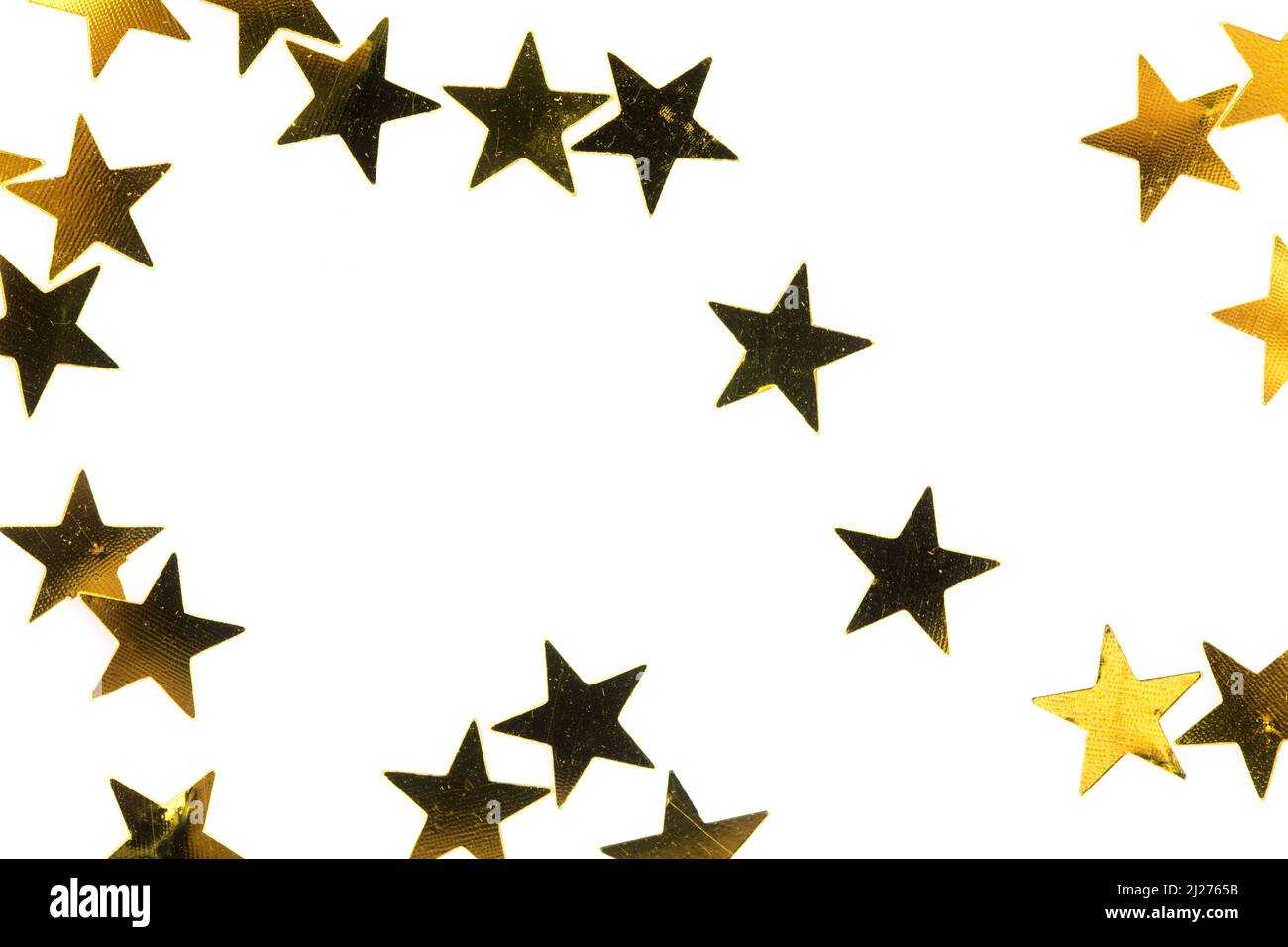 a photo of gold stars isolated on white background Stock Photo - Alamy