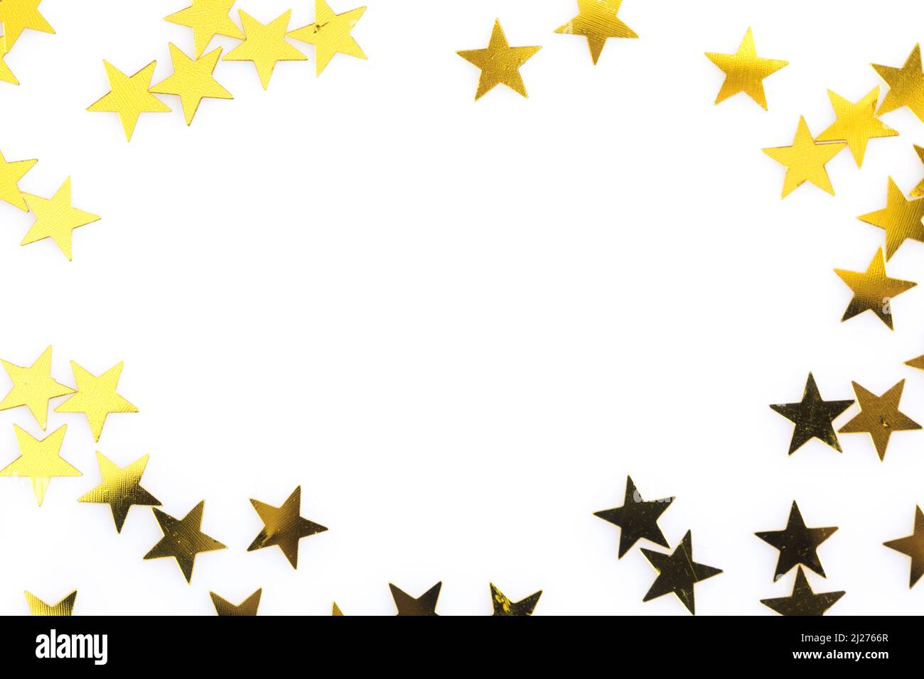 a photo of gold stars isolated on white background Stock Photo - Alamy