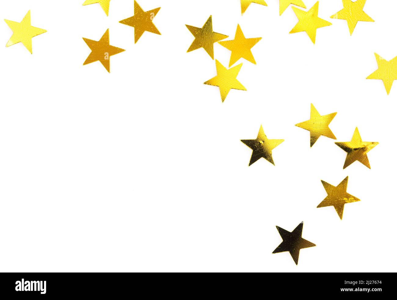 a photo of gold stars isolated on white background Stock Photo - Alamy