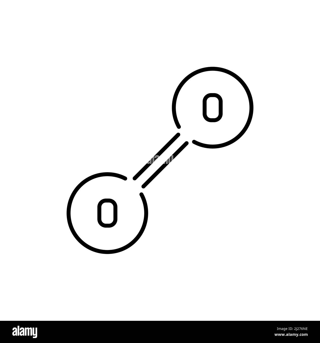 Oxygen formule color line icon. Pictogram for web page, mobile app ...