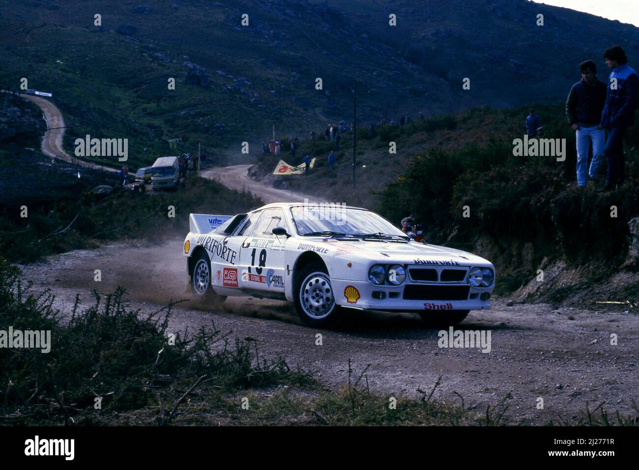 Carlos Bica (POR) Candido Junior (POR) Lancia Rally 037 GrB Duriforte Construction 2nd position Stock Photo