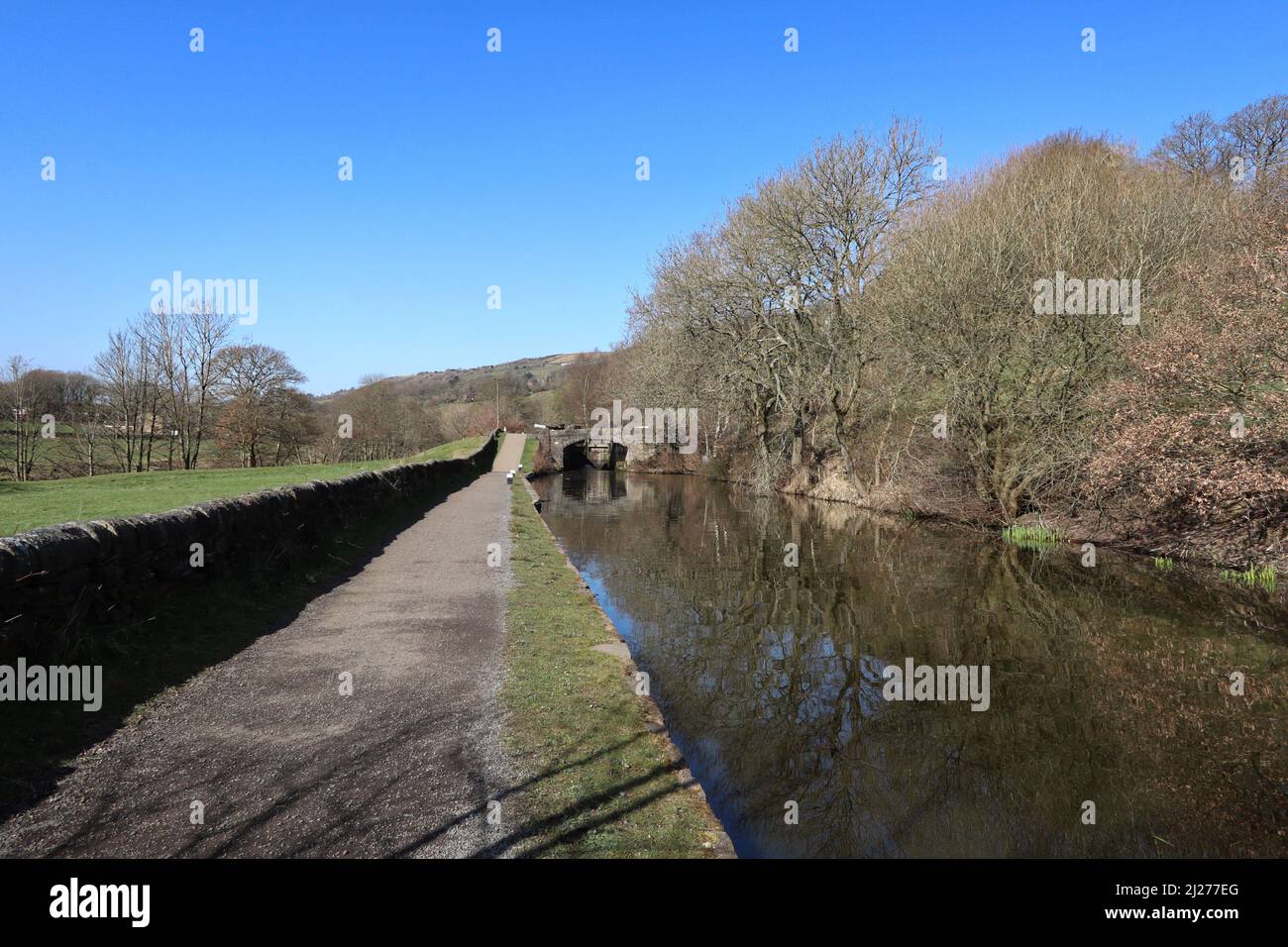 The Rochdale Canal at Luddendenfoot Stock Photo