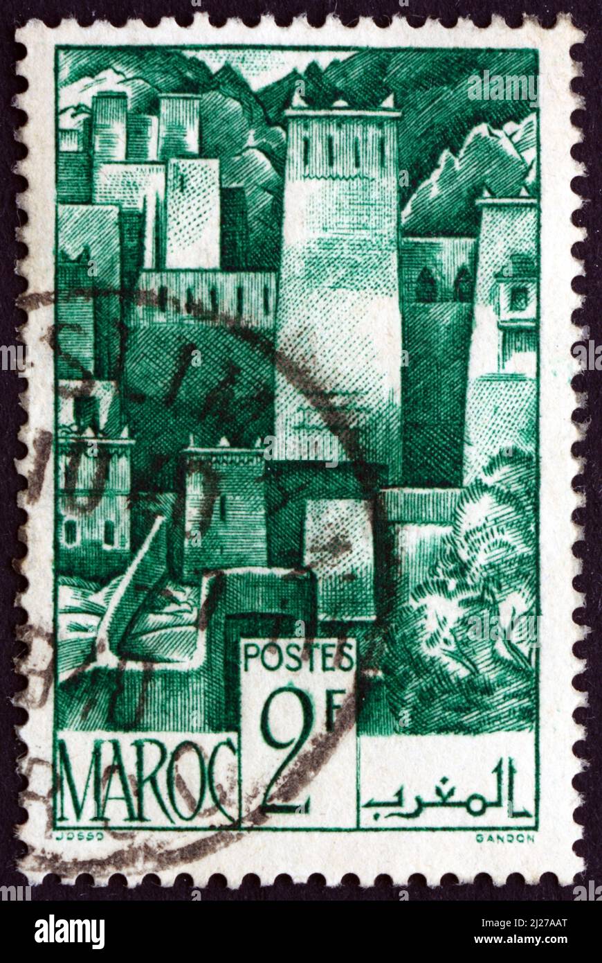 FRENCH MOROCCO CIRCA 1947 a stamp printed in French Morocco shows
