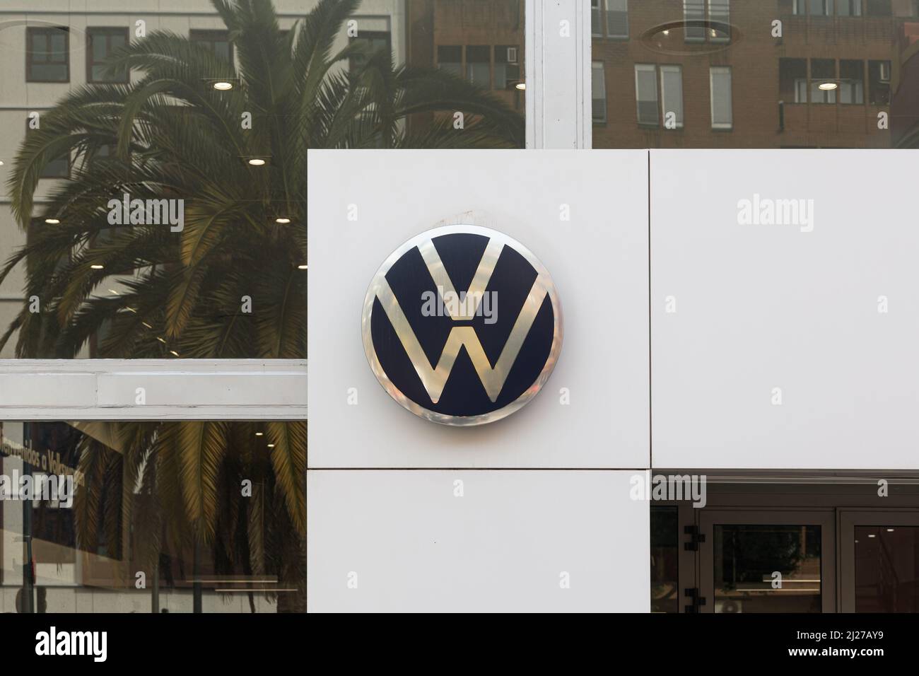 VALENCIA, SPAIN - MARCH 28, 2022: Volkswagen is a German motor vehicle manufacturer Stock Photo
