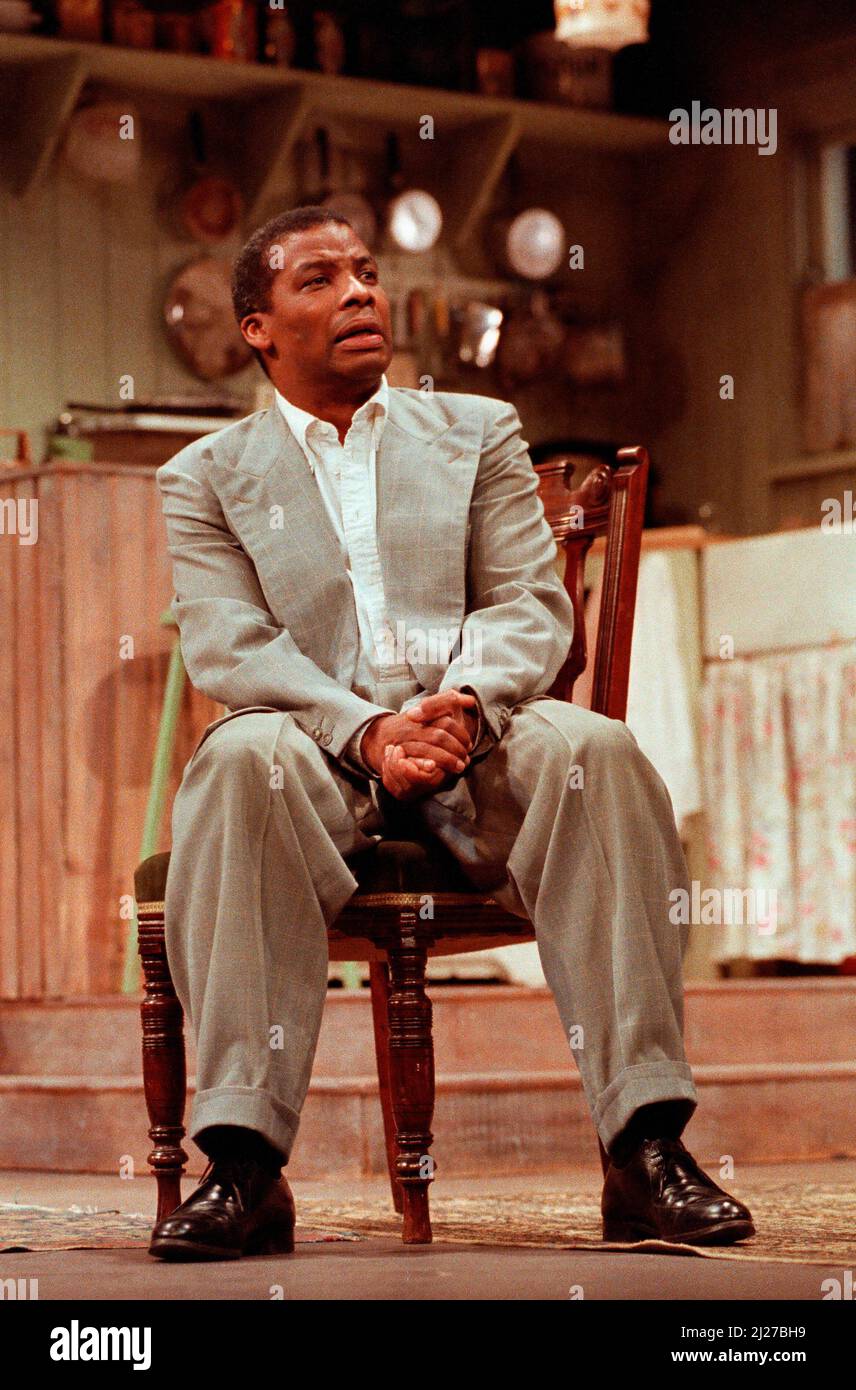Don Warrington (Walter Lee Younger) in A RAISIN IN THE SUN by Lorraine Hansberry at the Palace Theatre, Watford, England  15/11/1989                  design: Martin Johns  lighting: Leonard Tucker  director: Lou Stein Stock Photo