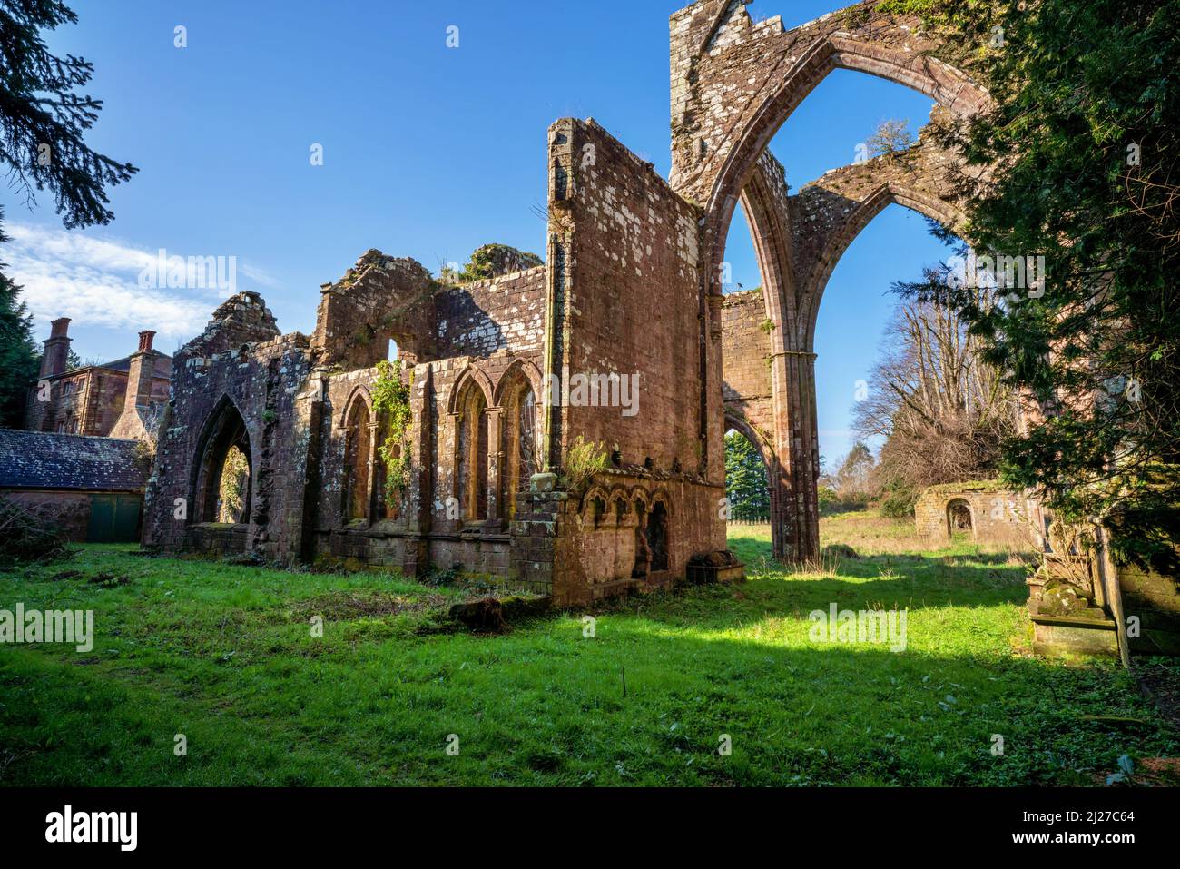 Calder Abbey in Seascale, Lake District, Cumbria Stock Photo
