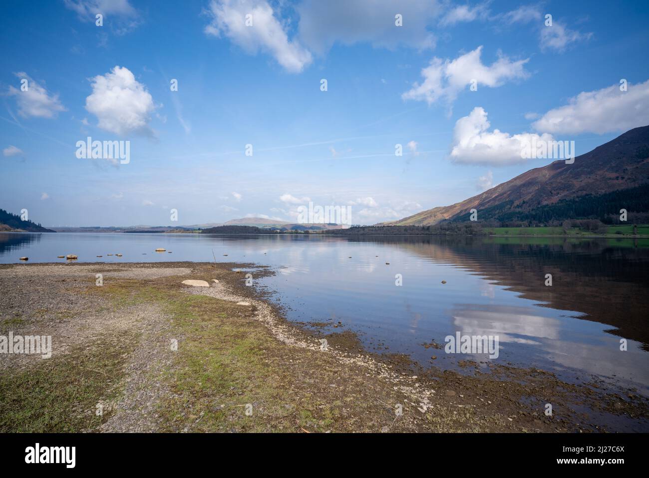 Bassenthwaite Lake National Nature Reserve in the Lake District, Cumbria Stock Photo