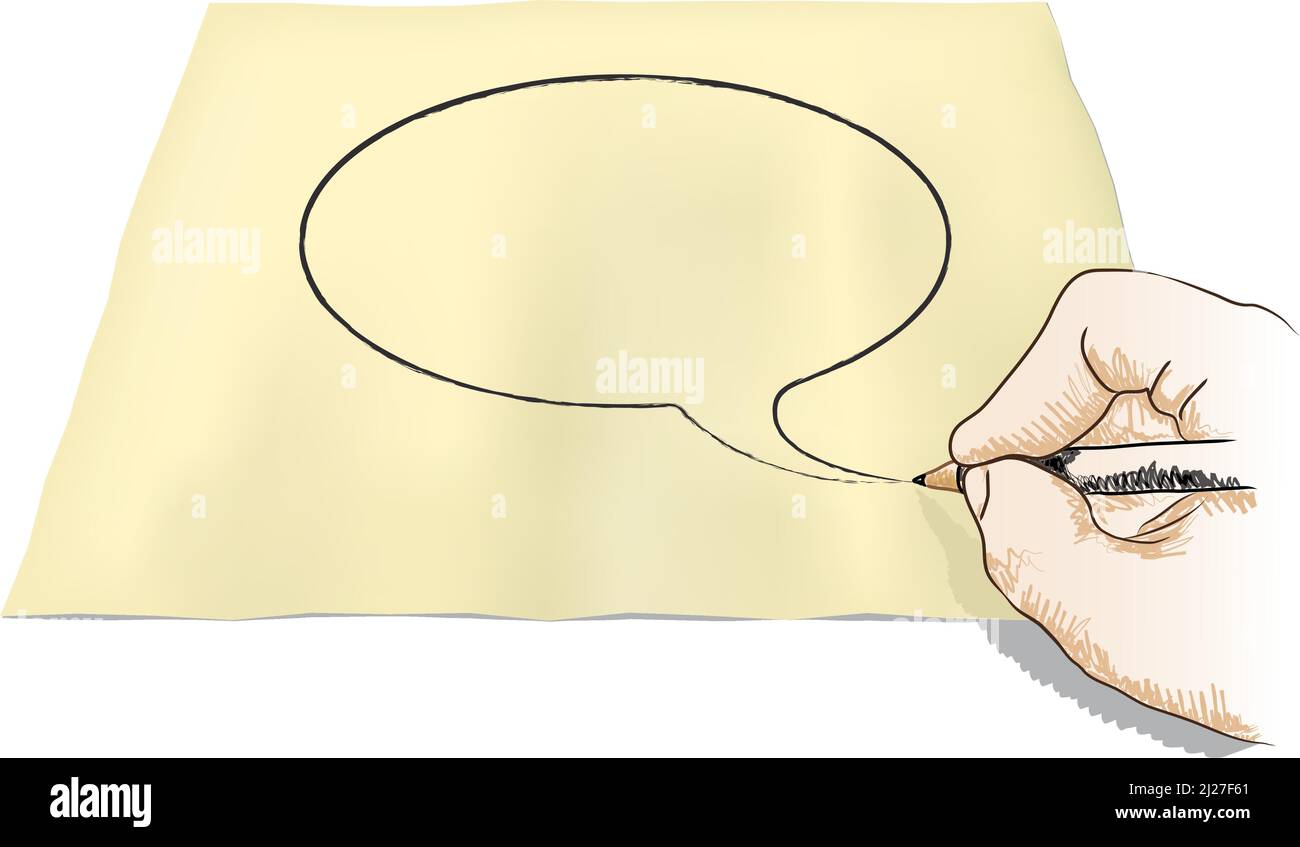 Hand draws cartoon cloud, vector illustration Stock Vector