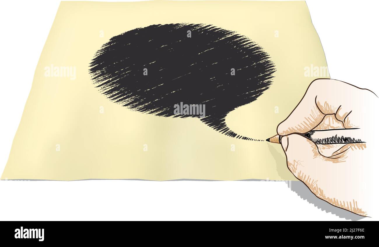 Hand draws cartoon cloud, vector illustration Stock Vector