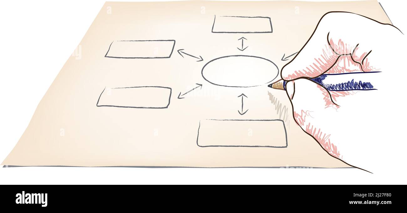 Hand draws a graph, vector illustration Stock Vector Image & Art - Alamy