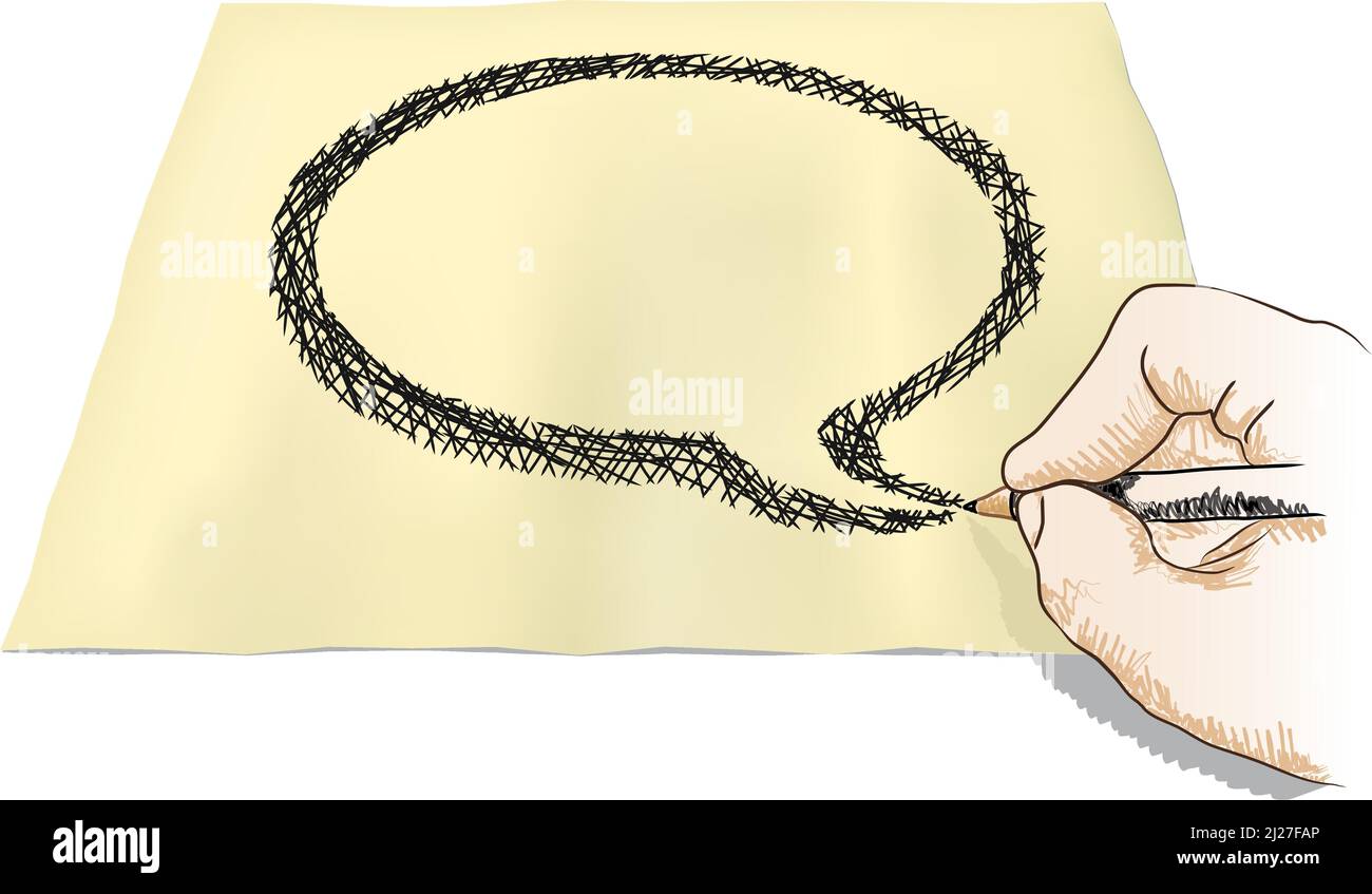 Hand draws cartoon cloud, vector illustration Stock Vector