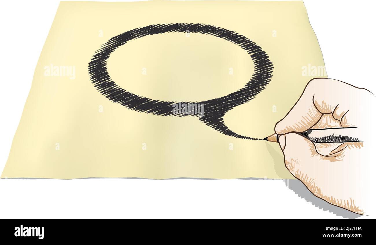 Hand draws cartoon cloud, vector illustration Stock Vector