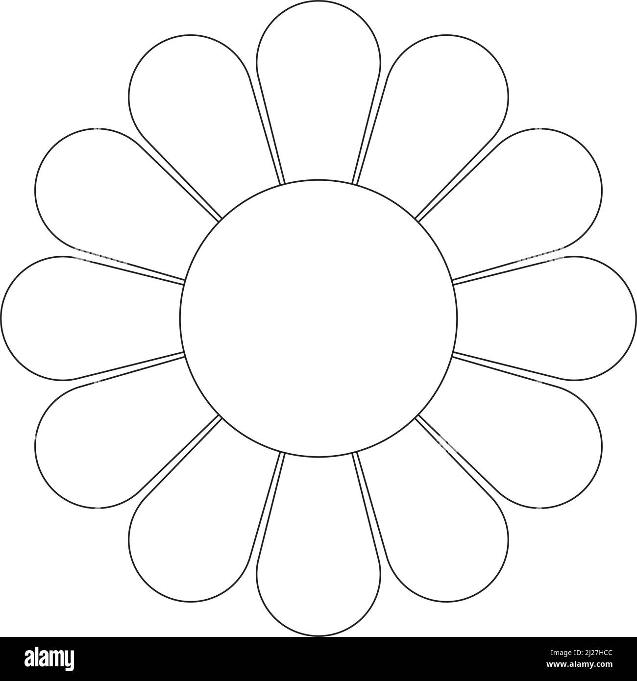 Daisy flower, drawing vector illustration Stock Vector Image & Art - Alamy