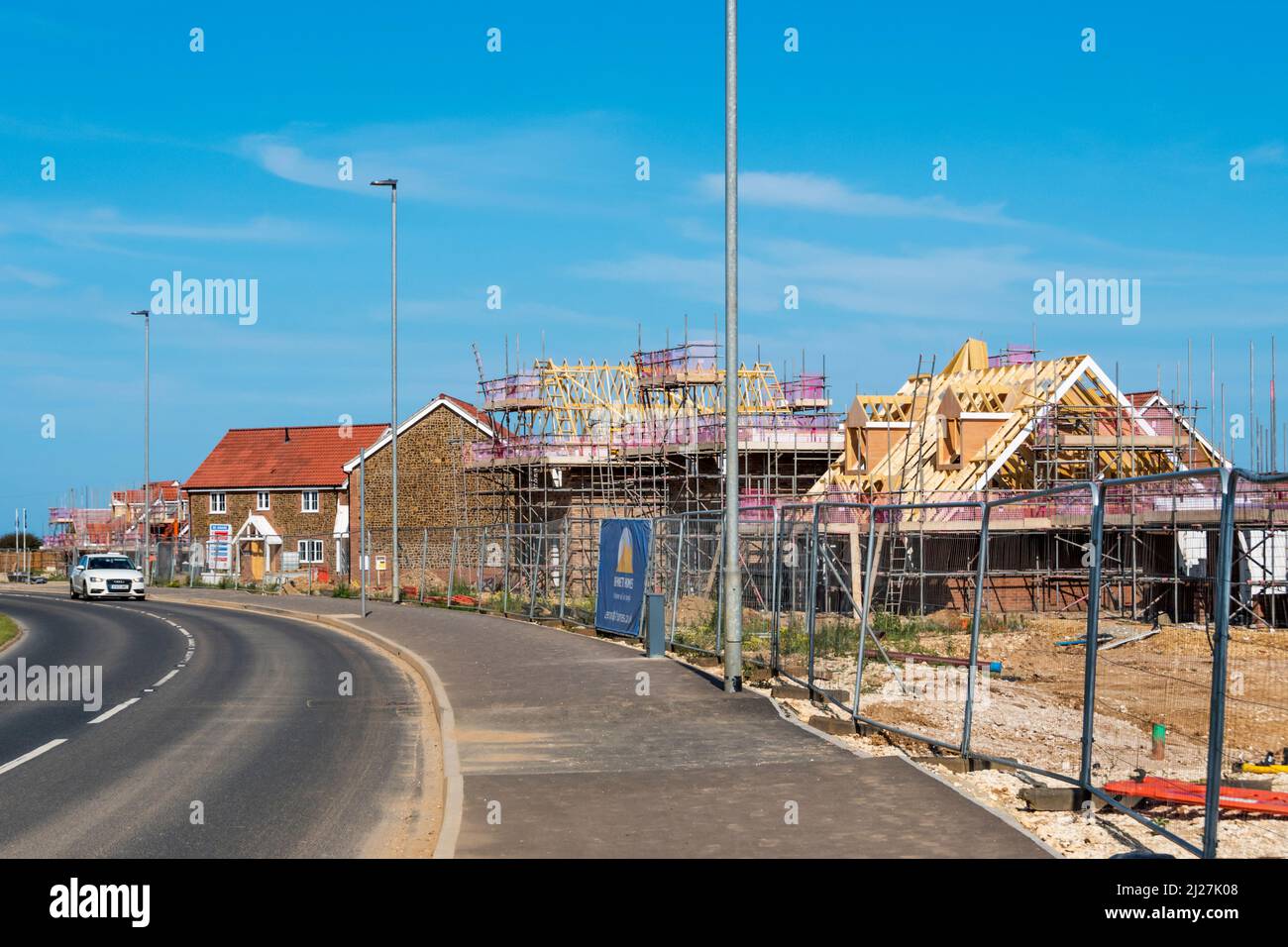 St Edmund's Park development a new estate of houses by Homes