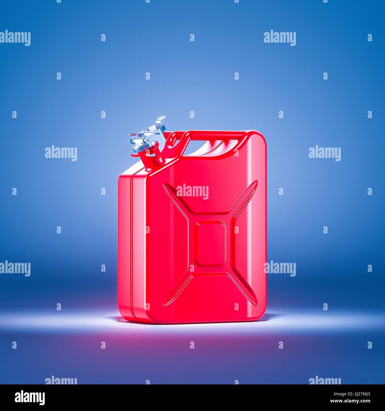 red petrol can. 3d render Stock Photo