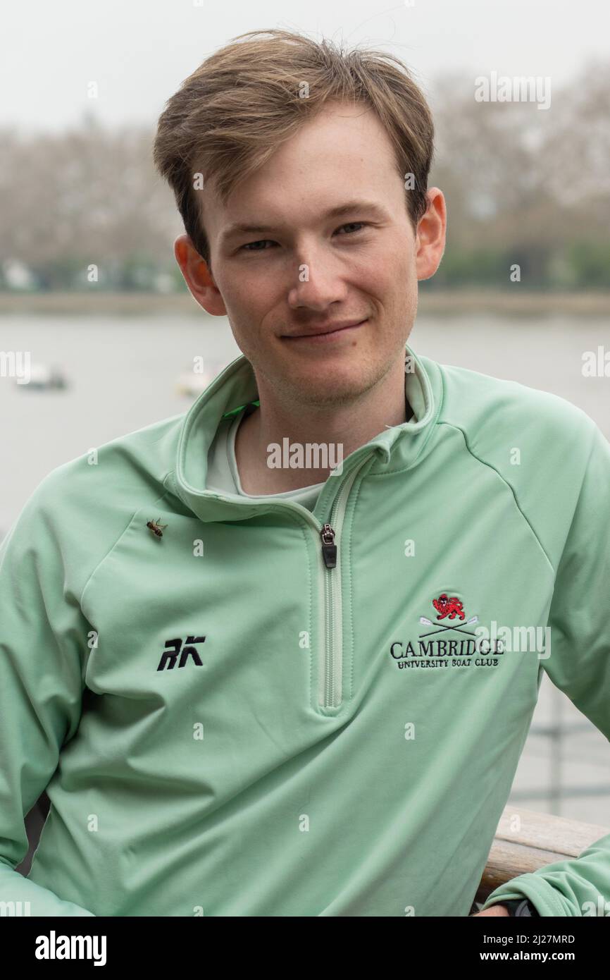 London, UK. 30th Mar, 2022. Oxford & Cambridge crews meet the press at The London Rowing Club on Putney Embankment. Men's and Women's crews for Sunday's Boat Race attended a meet the press event. Credit: Peter Hogan/Alamy Live News Stock Photo