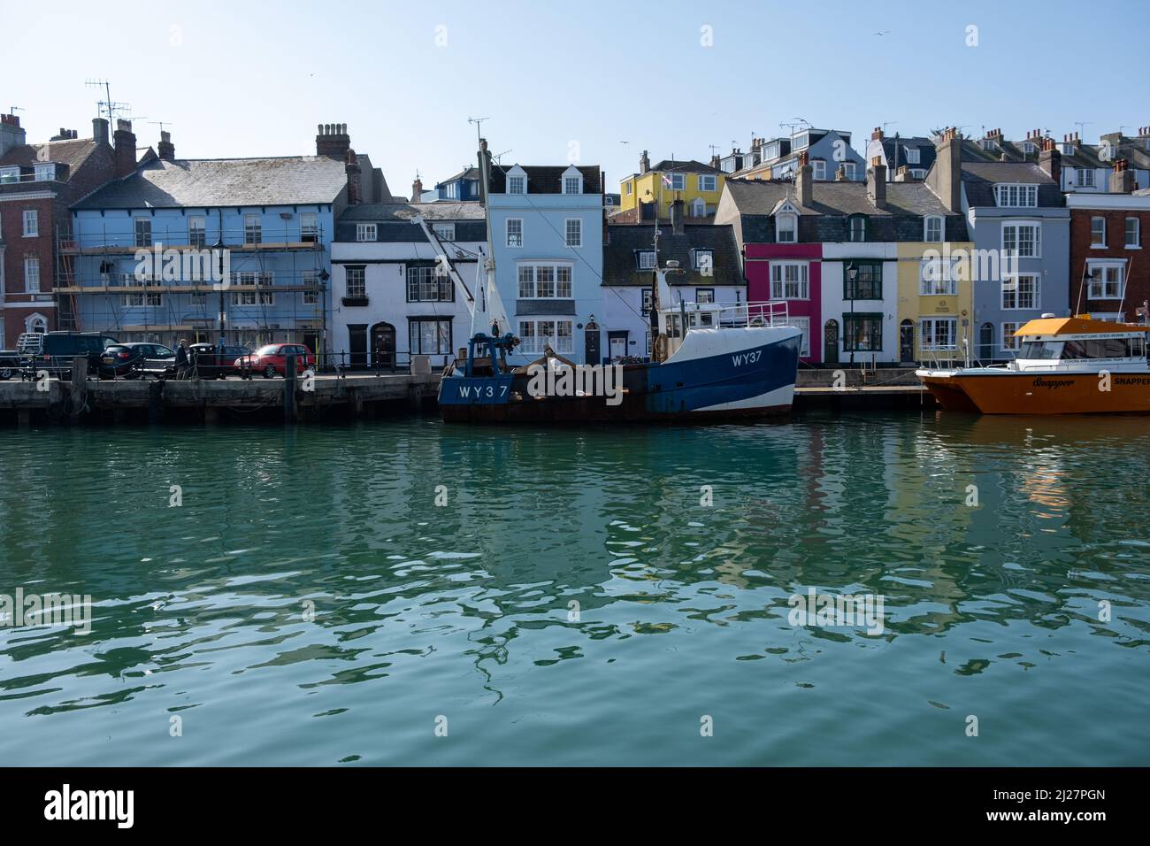 Fishing boat Weymouth harbour Dorset, England (Mar 22 Stock Photo Alamy