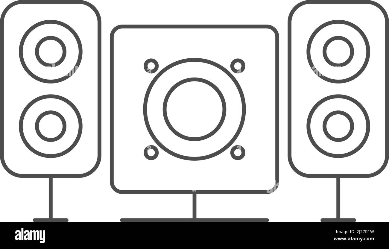 Speaker subwoofer icon design template illustration vector Stock Vector