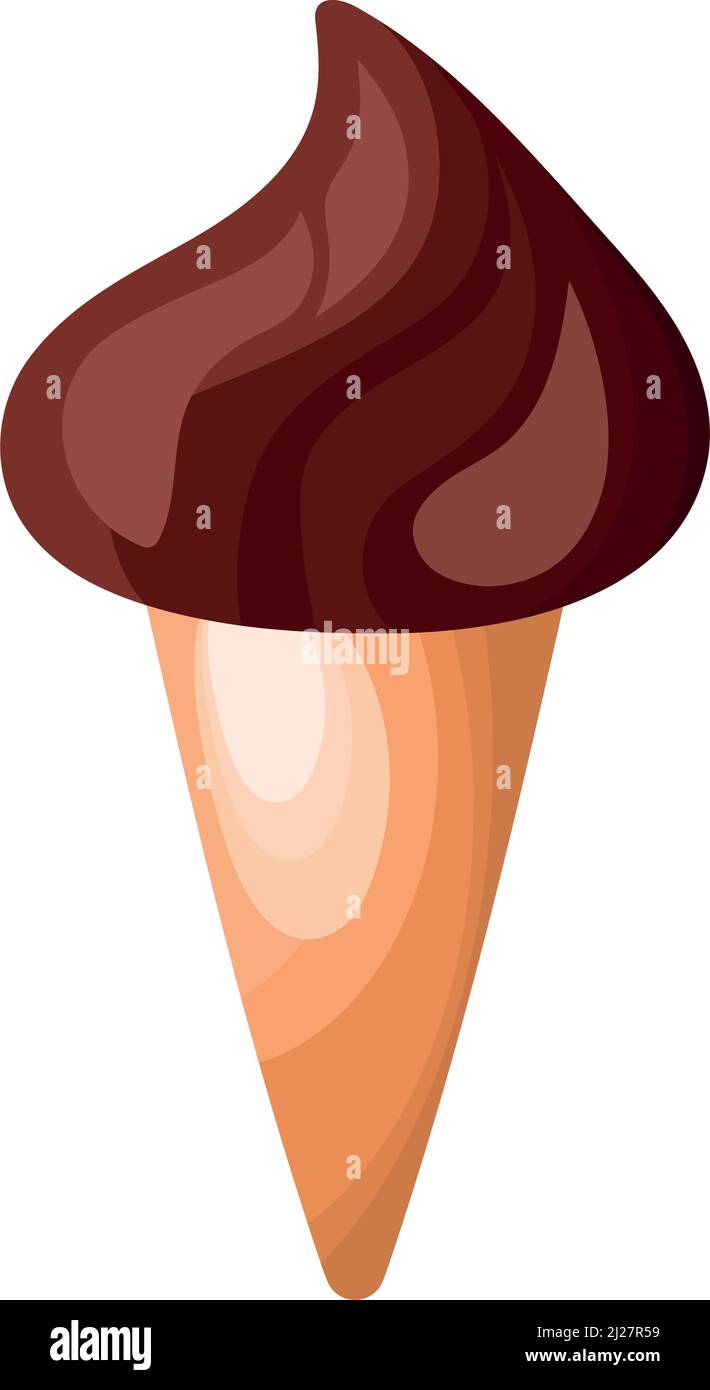 chocolate ice cream cone Stock Vector Image & Art - Alamy