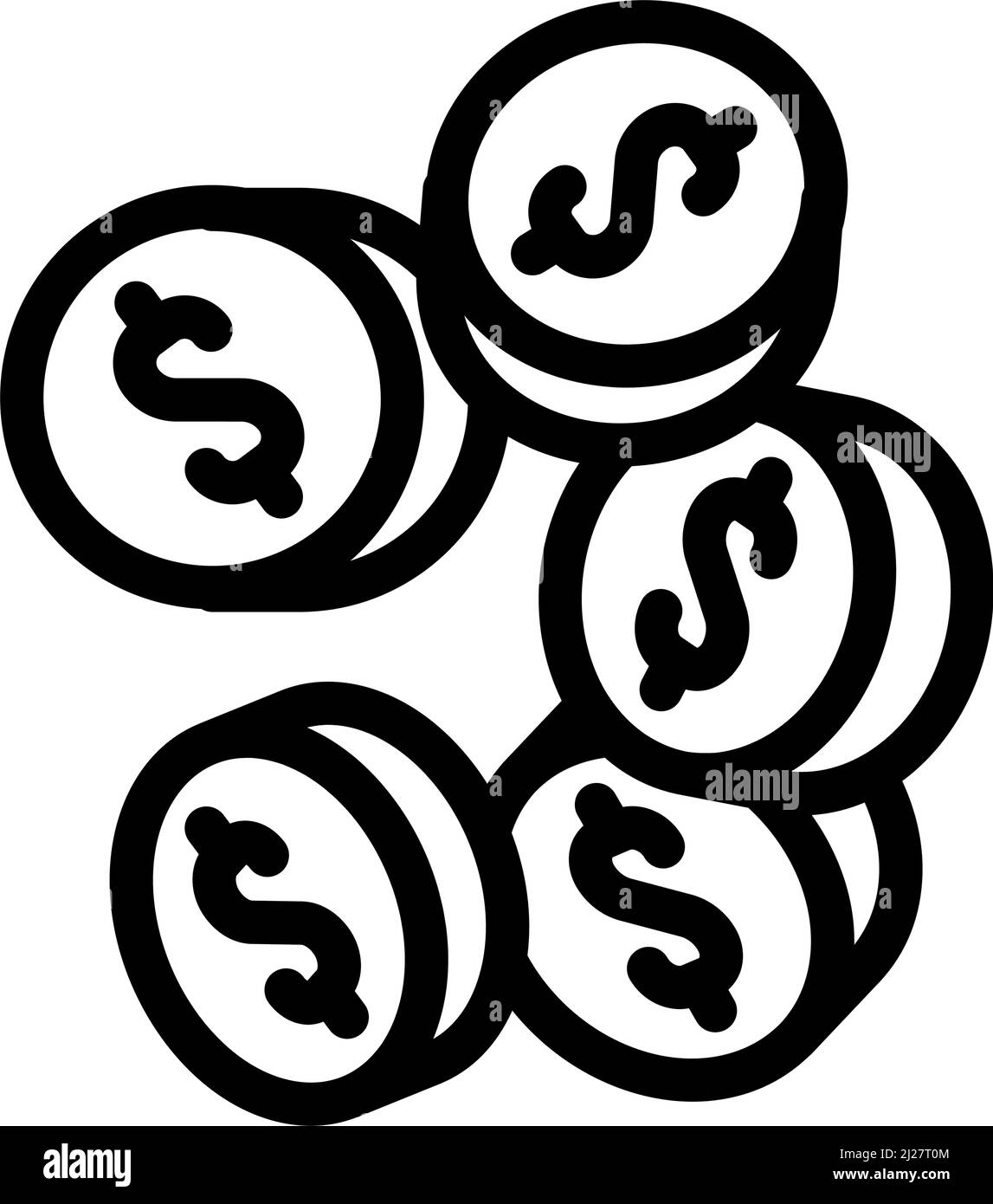 coins money line icon vector illustration Stock Vector Image & Art - Alamy
